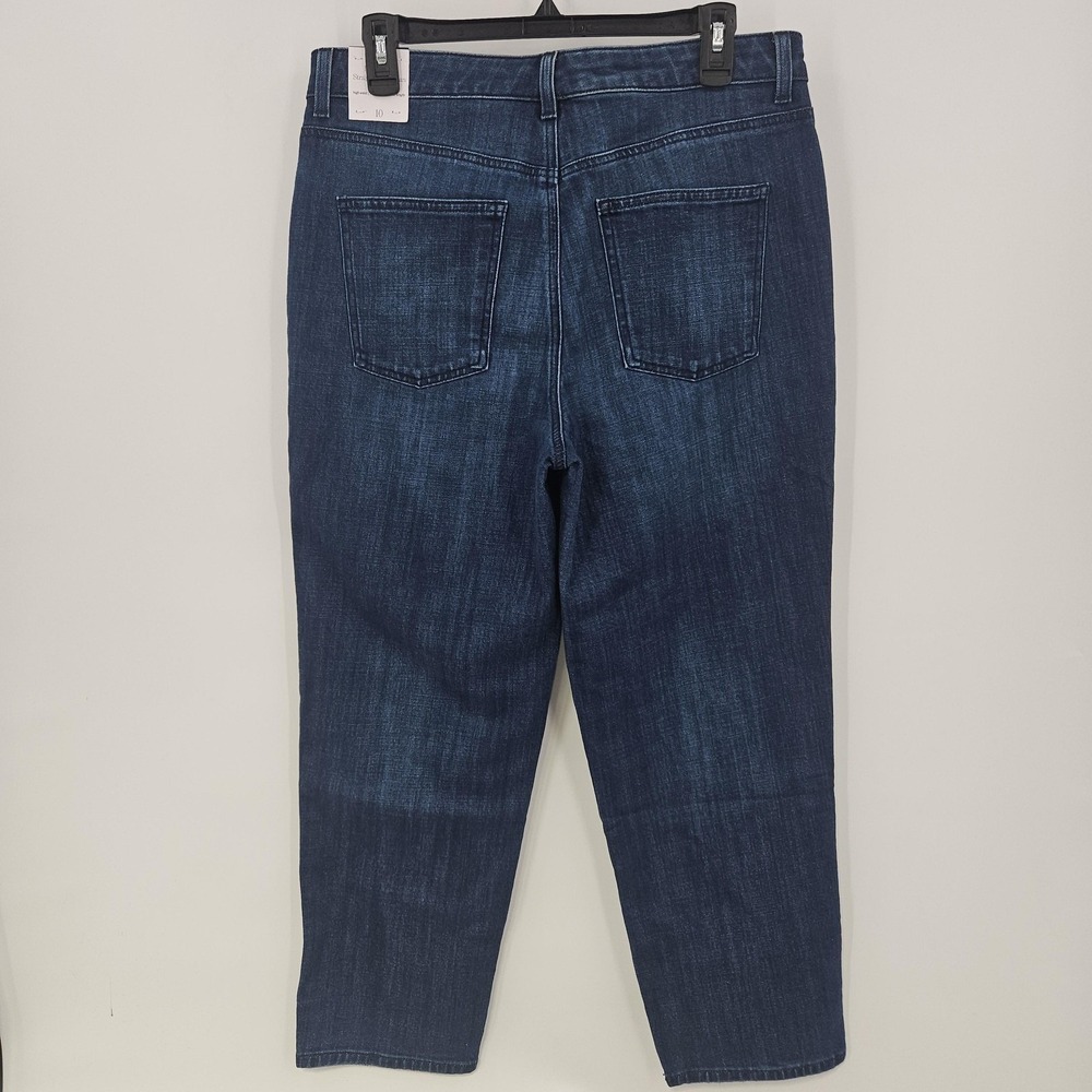 Talbots Jeans Women 10 High Waist Straight Ankle Side Stripe Njormcore Classic‎ - Picture 3 of 12